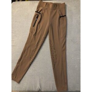 Baleaf Girls' Equestrian Breeches Knee Patch Brown Horse riding Pants